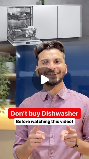 Sourabh Jain | Design Educator on Instagram: "“SAVE” & “SHARE” with someone buying dishwasher ✅

1️⃣ Dishwasher Types

 * freestanding: If you can adjust countertop height
 * built-in: Smaller kitchens
 * countertop: Tiny kitchens, limited storage needed

2️⃣ We’re Indian = Lots of dishes! 🍛

 * Choose at least 12 place settings 🍽️

3️⃣ Can it handle burnt food? 🔥
 
* “Intense wash” or “heavy-duty” features are key 💪

4️⃣ Hard water problems 💧

 * Get a water softener or dishwasher with one built-in

Best brands & models? Comment - Dishwasher! 😉

[ dishwasher, kitchen design, modular kitchen, HoumeIndia ]" Dishwasher Kitchen Ideas, Dishwasher Space Ideas, Under Sink Dishwasher, Counter Dishwasher, Dishwasher Drawer, Countertop Height, Dishwasher Cabinet, Dishwasher Installation, Tiny Kitchens