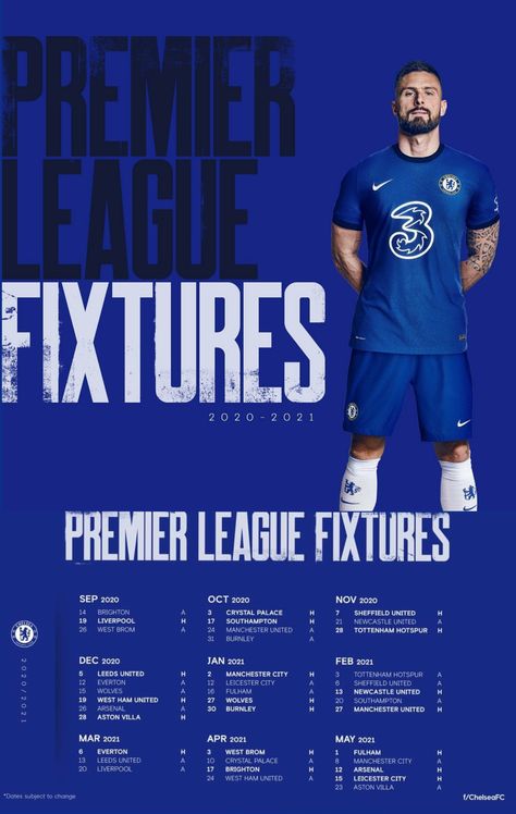 PREMIER LEAGUE FIXTURES Football Fixtures Poster, Match Fixtures Poster, Football Fixtures Design, Premier League Poster, Poster Bola, Football Premier League, Football Banners, Football Fixtures, Sports Banners