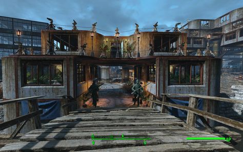 Fallout 4 Sanctuary Ideas, Fallout 4 Sanctuary Build, Fallout 4 Settlement Builds, Fallout 4 Settlement Ideas Sanctuary, Fo4 Settlements, Fallout 4 Sanctuary, Fallout Artwork, Fallout Settlement, Fallout 4 Settlement Ideas