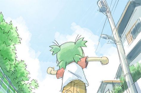 Yotsuba running... Yotsuba Wallpaper, Kiyohiko Azuma, Yotsuba Koiwai, Yotsuba Manga, Hello Kitty Iphone Wallpaper, Ios Wallpapers, Laptop Wallpaper, Phone Themes, Wallpaper Pc