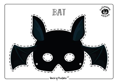 Looking for an easy and fun Halloween costume idea? Download our printable Halloween masks and become a creature of the night in no time! Bat Mask Diy, Printable Halloween Masks For Kids, Halloween Masks For Kids, Printable Halloween Masks, Bat Template, Mask For Halloween, Creature Of The Night, Bat Mask, Masks For Kids