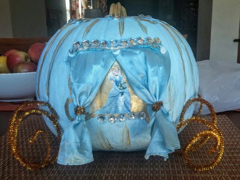 Cinderella carriage pumpkin Cinderella Pumpkin Decor, Cinderella's Carriage Pumpkin, Cinderella Carriage Pumpkin Decorating, Cinderella Pumpkin Decorating, Cinderella Pumpkin Carriage Diy, Cinderella Pumpkin Painting, Cinderella Coach Pumpkin, Pumpkin Cinderella Carriage, Painting Ideas Disney Characters