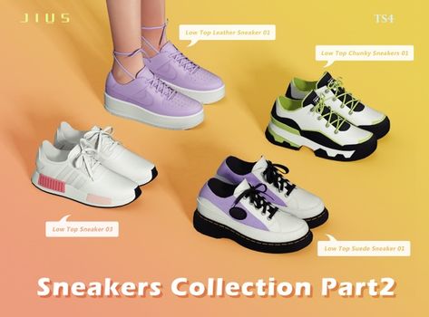 *Overview*Sneakers Collection Part 2 | Jius-sims on Patreon Sims 4 Sneakers, Jius Sims, Mods Sims 4, Mod Shoes, Cc Shoes, Muebles Sims 4 Cc, Mode Shoes, Sims 4 Cc Shoes, Sims 4 Mm Cc