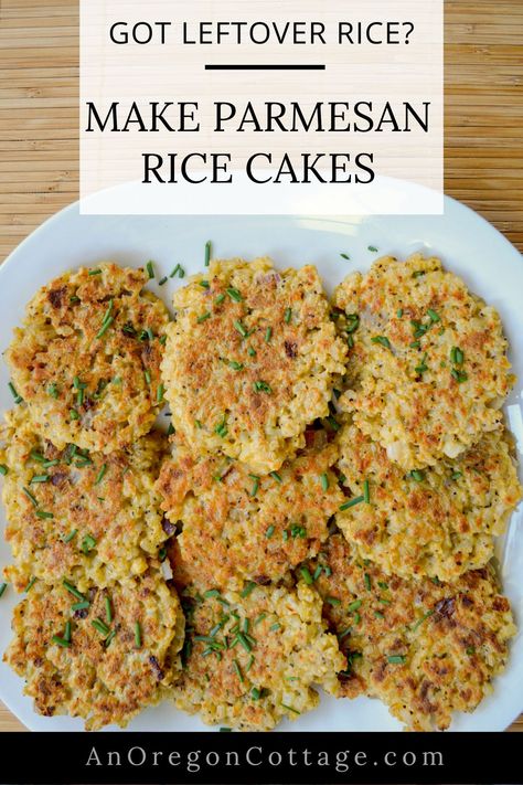 Learn how to create a scrumptious side dish by repurposing leftover rice into golden, Parmesan-packed rice cakes. Follow this simple recipe and watch your family ask for seconds. Rice Cakes Recipe, Rice Patties, Parmesan Rice, Leftover Rice Recipes, Oregon Cottage, Cottage Recipes, Gerd Diet, Rice Cake Recipes, Egg Bites Recipe