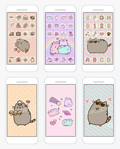 Pusheen Cat Mini Phone Printables, Pusheen Wallpaper, Iphone Lock Screen, Desain Buklet, Paper Dolls Clothing, Hello Kitty Crafts, Paper Dolls Diy, Paper Toys Template, Kawaii Diy