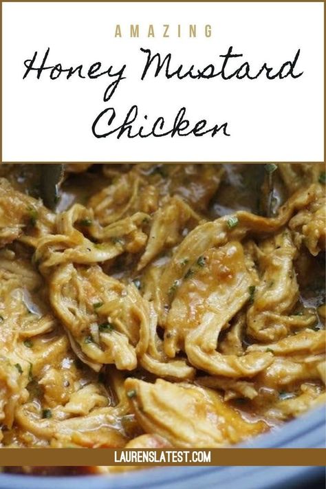 Honey Mustard Crockpot Chicken, Slow Cooker Honey Mustard Chicken, Honey Mustard Chicken Crockpot, Chicken Freezer Meals Crockpot, Crockpot Honey Mustard Chicken, Honey Mustard Chicken Recipes, Mustard Chicken Recipes, Chicken Freezer Meals, Kid Approved Meals