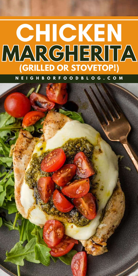 Treat your father with this Father's Day dinner menu. A fresh and juicy chicken Margherita recipe to serve on your table. It is savory and filling! Serve a juicy meal with a melty gooey cheese for the BEST Father's Day or Memorial Day party food! Father’s Day Dinner, Memorial Day Party Food, Grilled Chicken Margherita, Margherita Recipe, Chicken Margherita, Memorial Day Party, Ground Beef And Potatoes, Beef And Potatoes, Gooey Cheese