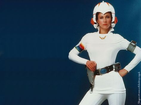 Erin Gray in the 1979–1981 television series Buck Rogers in the 25th Century. Buck Rodgers, Natural Dark Hair, 80s Pop Culture, Erin Gray, Sci Fi Tv Series, Buck Rogers, Latex Leggings, Space Girl, Planet Of The Apes