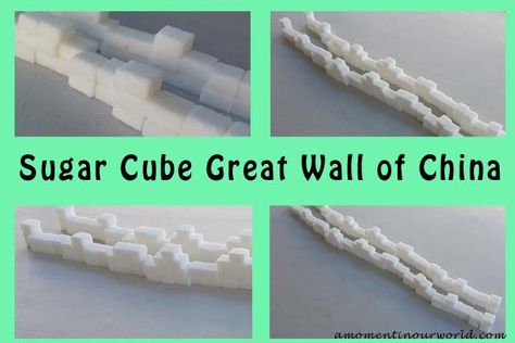 Sugar Cube Great Wall of China - Simple Living. Creative Learning Lottie Moon, Steam Night, Steam Challenges, Around The World Theme, Classroom Lesson Plans, China Crafts, Lots Of Books, World Thinking Day, Five In A Row