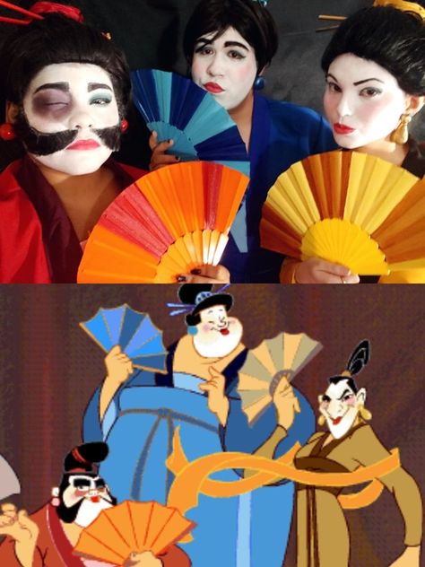 Cosplay made by Yani.luv, yukinabluedragon and cuteasduckz_ from the disney movie Mulan, yao,Chien Po and Ling. Mulan Family Costume, Mulan Li Shang, Mulan Cosplay, Yao Mulan, Mulan Halloween Costume, Costume Disney, Mulan Disney, The Last Avatar, Funny Costumes