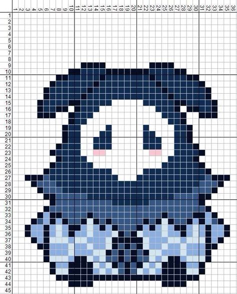 Landscape Pixel Art Easy, Genshin Perler Beads Pattern, Genshin Pixel Art Grid, Genshin Cross Stitch, Genshin Pattern, Genshin Perler Beads, Pixel Art Genshin, Genshin Pixel Art, Square Stitch Beading