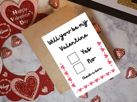 Will You Be My Valentine Card, Will You Be My Valentine, Check Yes Or No, Family Tree Canvas, Will You Be My Girlfriend, Valentine Day Kiss, Valentine Greeting Cards, Shadow Pictures, Me As A Girlfriend