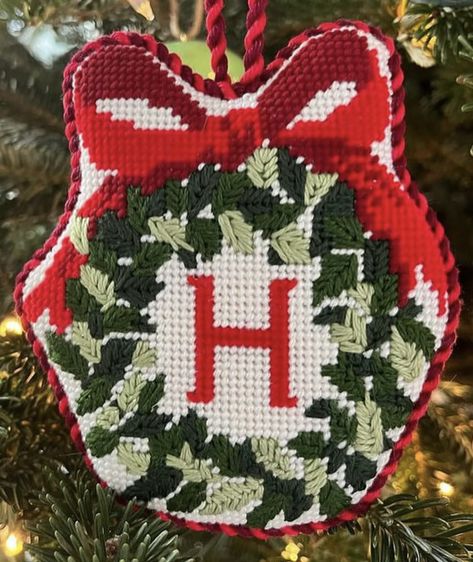 Needlepoint Ornaments Christmas, Christmas Needlepoint, Needlepoint Ideas, Needlepoint Ornaments, Merry Christmas Ya Filthy Animal, Ya Filthy Animal, Needlepoint Christmas, Hand Embroidery Projects, Embroidery Projects