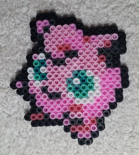 Pokemon #039 - Jigglypuff by CrimsonBalmung on DeviantArt Jigglypuff Perler Beads, Perler Charms, Perler Earrings, Hama Beads Pokemon, Mini Hama Beads, Icon Character, Pixel Pokemon, Ironing Beads, Hama Beads 3d