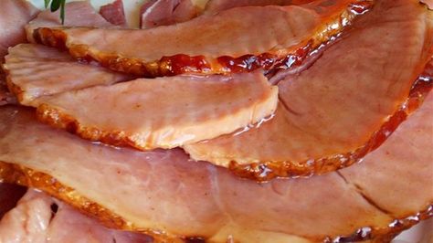 Baked Ham with Glaze Recipe - Allrecipes.com Ham With Glaze, Turkey Panini Sandwiches, Whole Ham, Honey Glazed Ham, Brown Sugar Glaze, How To Cook Ham, Ham Glaze, Baked Ham, Cooking Salmon