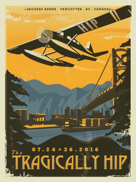 John Belisle, Adam Rogers, Tragically Hip Poster for Rogers arena final tour date in Vancouver The Tragically Hip Poster, Tragically Hip Poster, Tragically Hip Tattoo, Tyler Birthday, Band Artwork, The Tragically Hip, Artist Posters, Tragically Hip, Bar Stuff