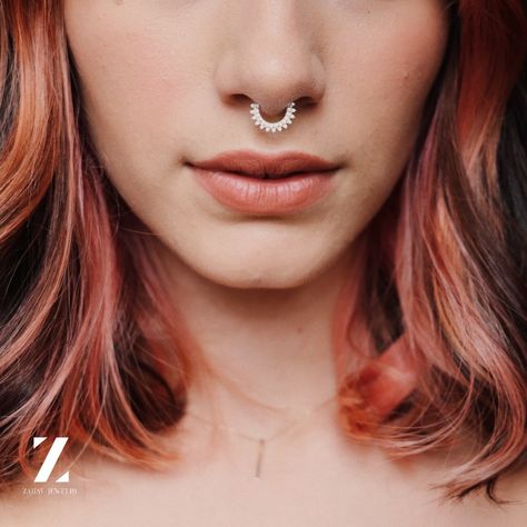 This is how amazing your nose will look with one of the stylish solid gold septum rings you can find at Zahav Jewelry. Check our ETSY shop at https://www.etsy.com/shop/ZahavJewelry, or View our Facebook Shop. #bellyring #jewelry #handmadejewelry #artjewelry #jewelrydesign #instajewelry #jewelrygram #jewelryaddict #fashionjewelry #jewelrylover Cute Septum Rings, Gold Septum, Septum Piercing Jewelry, Septum Nose Rings, Septum Rings, Septum Nose, Nose Shapes, Septum Clicker, Septum Jewelry