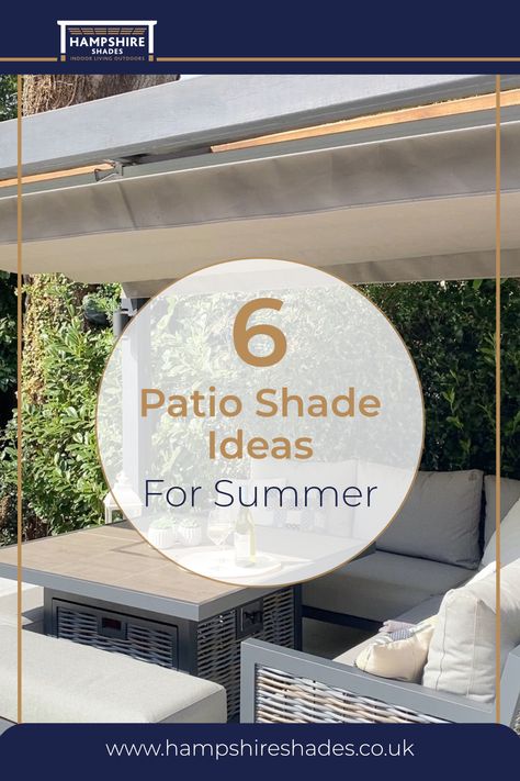 Get ready for summer with these patio shade ideas designed for the UK weather. From retractable awnings to pergolas, find out what's right for your garden and budget. #gardenideas #gardendesign #gardeninspiration #pergolas Garden Shade Ideas, Patio Shade Ideas, Garden Sail, Garden Shade, Shade Ideas, Garden Awning, Uk Weather, Garden Canopy, British Weather