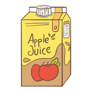 Juice Carton Drawing, Apple Juice Drawing, Apple Juice Aesthetic, Apple Juice Carton, Juice Box Drawing, Juice Cartoon, Rose Outline Drawing, Hot Apple Juice, Jus Apel