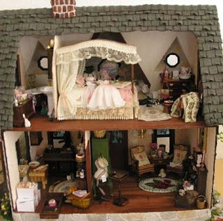 Orchid Dollhouse, Orchid House, Dollhouse Building, Dollhouse Ideas, Dolls House Interiors, Dollhouse Kits, Painting Trim, Shabby Chic Homes, Painting Edges