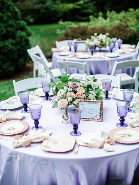 Lavender Love Bridal Shower Theme, Lavender Bridal Shower Decorations, Bridal Shower Themes Purple, Purple And Gold Bridal Shower Ideas, Lavender Theme Baby Shower Ideas, Bridal Shower Ideas Purple, Lavender Birthday Party Ideas, Lavender Theme Birthday Party, Lavender Party Theme