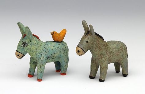 Clay Donkey Sculpture, Donkey Sculpture, Sara Swink, Ceramic Donkey, Pottery Animals, Slab Pottery, Hand Built Pottery, Clay Animals, Pottery Classes