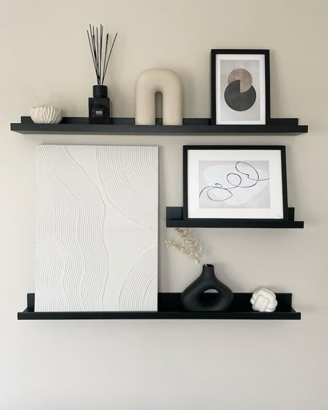 MOSSLANDA Picture ledge, black, 21 ¾" - IKEA