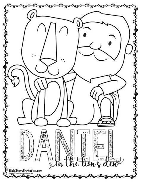 Daniel in the Lion's Den Bible Printables - Bible Story Printables Daniel Bible Story Pictures, Daniel And The Lions Den Coloring Sheet, Daniel Lions Den Coloring Page, Daniel And The Lions Den Coloring Page Free Printable, Bible Stories For Kids Printable, Daniel Lions Den Activities, Preschool Daniel And The Lions Den, Daniel In The Lions Den Coloring Page, Daniel And Lions Den Craft Preschool