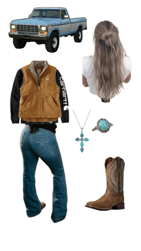 #western #countryfits #country #bluecollar #88ford #winteroutfits #fishing #hunting #southern #ariat #carhartt #trucks Western Outfit Ideas, Cute Cowgirl Outfits, Casual Country Outfits, Cute Cowgirl, Western Fits, What I Want For Christmas, Cute Country Outfits, Rodeo Life, Western Wear Outfits