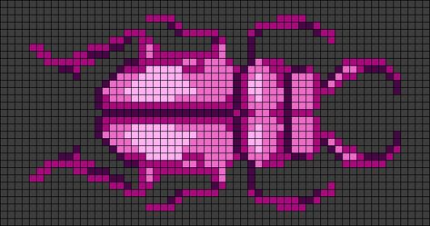 Pixel Beetle, Insect Alpha Pattern, Beetle Perler Beads, Bug Pixel Art Grid, Bug Grid Pattern, Bug Tapestry Crochet, Beetle Alpha Pattern, Bug Alpha Pattern, Bug Perler Bead Patterns