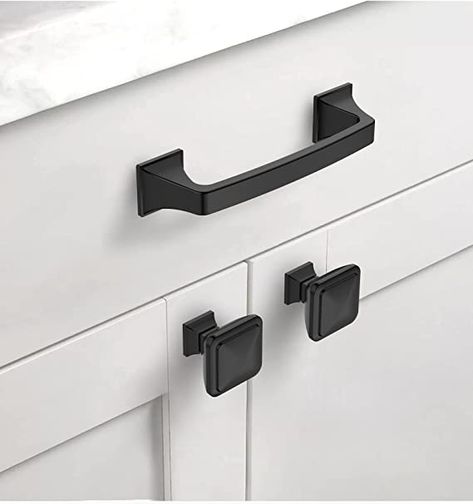 Black Cabinet Door Handles, Black Cabinet Knobs And Pulls, Black Cabinet Knobs Kitchen, Cabinet Hardware Black Matte, Black Kitchen Cabinet Knobs, Black Drawer Pulls Bathroom, Black Matte Cabinet Hardware, Black Matte Kitchen Hardware, Black Cabinet Hardware Kitchen