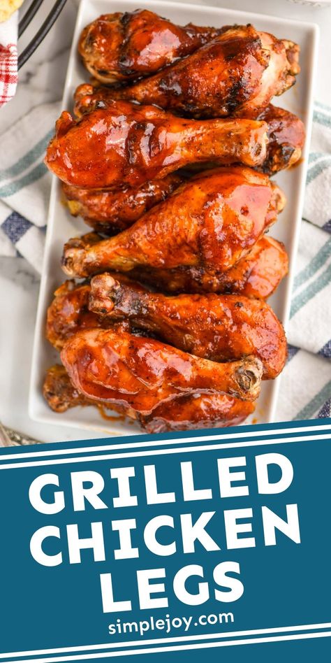 These Grilled Chicken Legs are the perfect summer recipe! When you combine my easy Chicken Rub and my perfect BBQ Sauce with these great tips for grilling chicken legs, you get the perfect easy dinner recipe. Bbq Chicken Legs On The Grill, Grilled Chicken Legs Recipes, Grilled Chicken Leg Recipes, Chicken Legs On The Grill, Grilling Frozen Chicken, Chicken Legs Recipes, Different Chicken Recipes, Grilled Chicken Legs, Easy Suppers