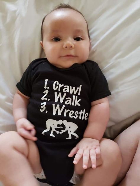 Boy Onsies, Baby Announcements, Baby Announcement, Baby Onesies, Craft Ideas, Wrestling, Shower, Sports