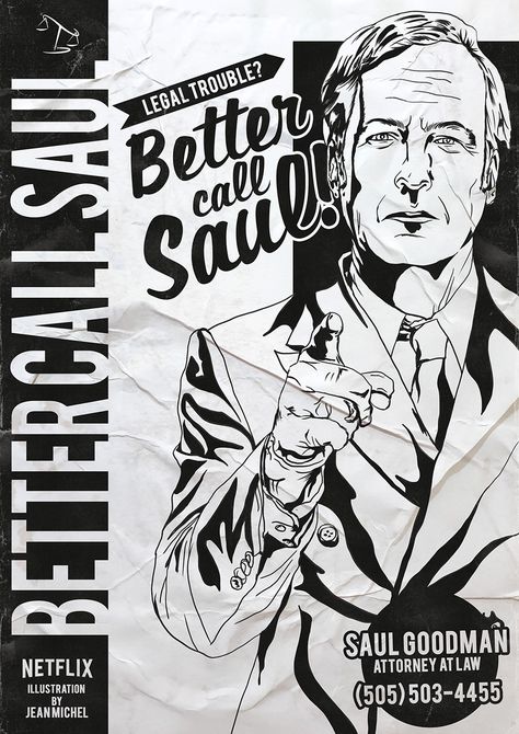 Better Call Saul on Behance Better Call Saul Illustration, Better Call Saul Posters Art, Breaking Bad Poster, Breaking Bad Art, Graphic Design Illustration Art, Tattoo Posters, Saul Goodman, Design Illustration Art, Call Saul