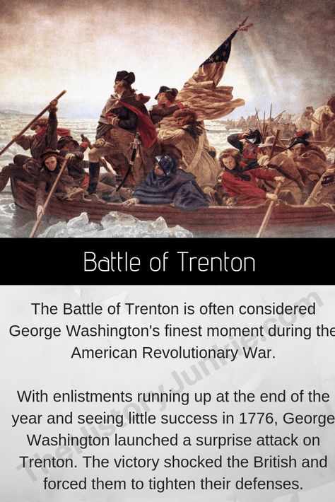 #RevolutionaryWarBattles  The Battle of Trenton was Washington's defining moment in 1776. His victory at Trenton raised American morale and forced the British to remove themselves from much of New Jersey. Battle Of Trenton, Continental Army, American Military History, Freedom Of Speech, American Independence, History Class, Founding Fathers, Us History, Historical Art