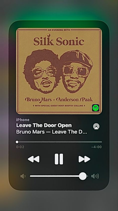 Smokin Out The Window Bruno Mars, Leave The Door Open Bruno Mars, Bruno Mars Lyrics, Leave The Door Open, Spotify Codes, Silk Sonic, Bootsy Collins, Anderson Paak, Iphone Music