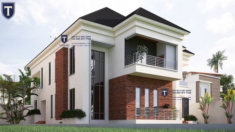 Proposed Architectural Design Of A 4bedroom Duplex In Nigeria - Properties - Nigeria Small Apartment Building Design, Modern Bungalow House Plans, Modern Bungalow House Design, Duplex Plans, Classical House, Duplex Design, Classic House Exterior, Ramadan Greetings, Modern Bungalow House