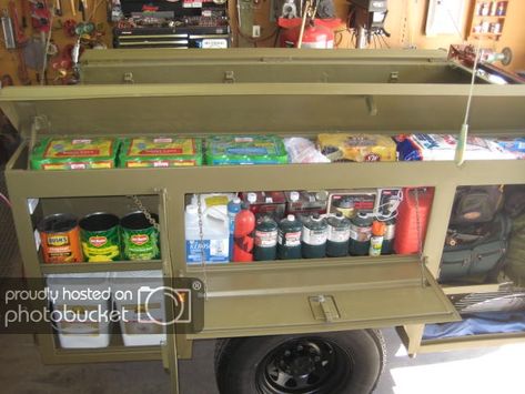 My newest Project, The Bug out trailer (PICS) - Page 2 - Survivalist Forum Bug Out Trailer, Camp Trailers, Motorcycle Camping Gear, Expedition Trailer, Adventure Trailers, Off Road Camper Trailer, Overland Trailer, Off Road Trailer, Bug Out Vehicle