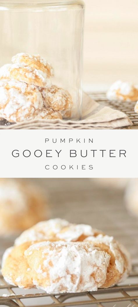 Cookies Pumpkin, Gooey Butter Cookies, Gooey Butter, Julie Blanner, Cookies Easy, Fall Dessert, Lost 100 Pounds, Baking Sweets, Pumpkin Cookies