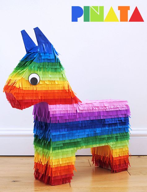 ♥ Colors of the Rainbow Handmade Craft Ideas, Piñata Ideas, Mexican Birthday, Rainbow Parties, Diy Pinata, Mexican Party Theme, Fiesta Birthday, Mason Jar Crafts Diy, Mexican Party