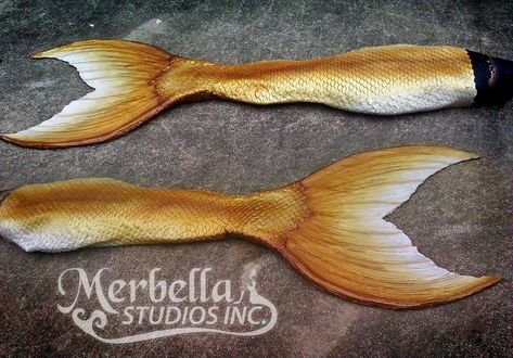 Golden Silicone Functioning Tail by MerBellas.deviantart.com on @DeviantArt Potc Aesthetic, Yellow Mermaid Tail, Merbella Studios, Mermaid Tail Silicone, Raven Instagram, Realistic Mermaid Tails, Mermaid Things, Yellow Mermaid, Professional Mermaid