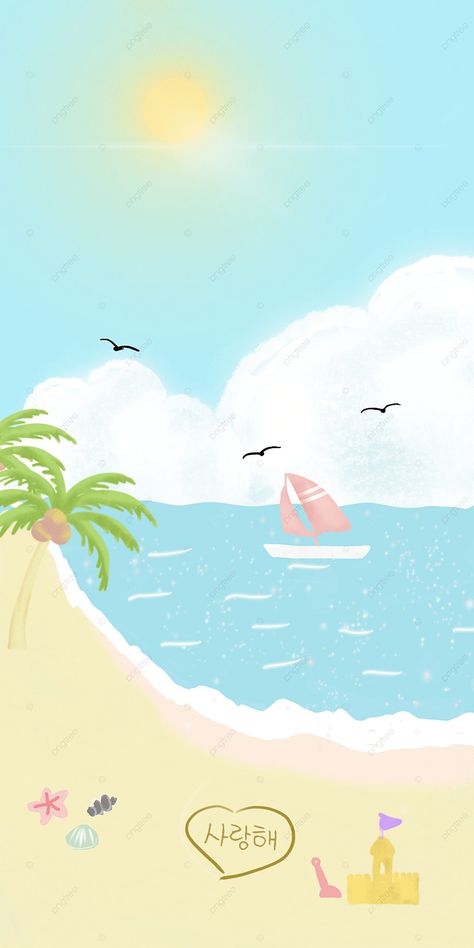 Summer Beach Mobile Wallpaper 300 Dpi Cute Beach Wallpapers Cartoon, Summer Animation, Summer Animated Wallpaper, Cartoon Beach Scene, Beach Wallpaper Animated, Anime Summer Beach Art, Summer Beach Wallpaper, Wallpaper Powerpoint, Beach Vector Art Backgrounds