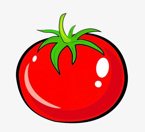 Tomato Cartoon Drawing, How To Draw Tomato, Tomato Drawing For Kids, Tomato Cute Drawing, Draw Tomato, Tomatoes Drawing, Tomato Png, Tomato Cartoon, Tomato Clipart