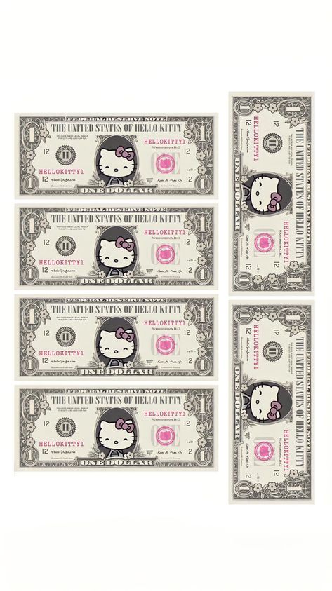 Hello Kitty Theme Party, Money Stickers, Money Template, Hello Kitty Printables, Hello Kitty Birthday Party, Cute Wall Decor, Pretty Knives, Hello Kitty Themes, What To Do When Bored