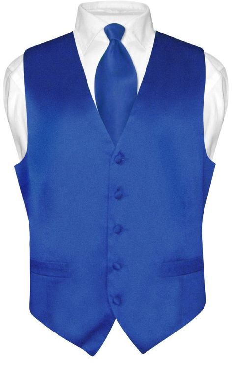 Royal Blue Silk Dress, Chambelanes Outfits, Mens Dress Vests, Vest And Bow Tie, Quinceñera Dresses, Blue Quince, Quinceanera Dresses Blue, Silk Vest, Mens Suit Vest