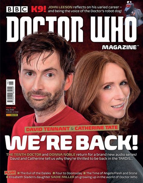 DWM #498: Tennant & Tate Are Back Sadie Miller, Doctor Who Magazine, Catherine Tate, Doctor Who Merchandise, Doctor Who Companions, College Job, Film Magazine, Sonic Screwdriver, Bbc Tv Series