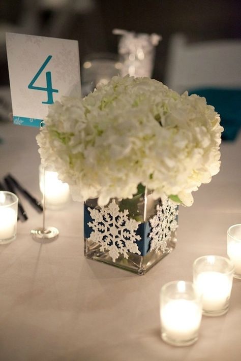 5 Easy To Make Winter Centerpiece Ideas Winter Wonderland Wedding Centerpieces, Winter Wonderland Centerpieces, Cheap Wedding Centerpieces, Winter Wedding Centerpieces, Centerpieces Ideas, Winter Centerpieces, Winter Wonderland Baby Shower, Winter Wonderland Theme, Winter Wedding Decorations