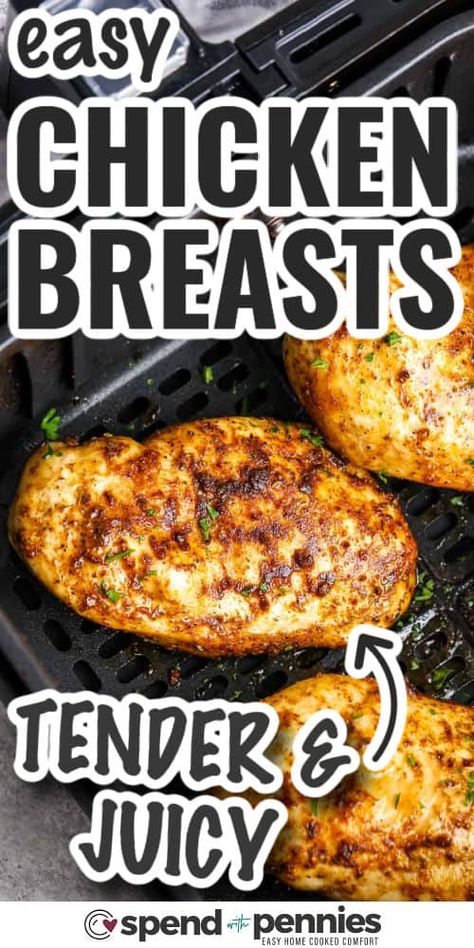 Air Fryer Chicken Breast Airfryer Chicken, Air Fryer Chicken Breast, Air Fryer Recipes Chicken Breast, Seasoning Chicken, Actifry Recipes, Bbq Chicken Breast, 2023 Recipes, Cheap Meal, Chicken Recipies