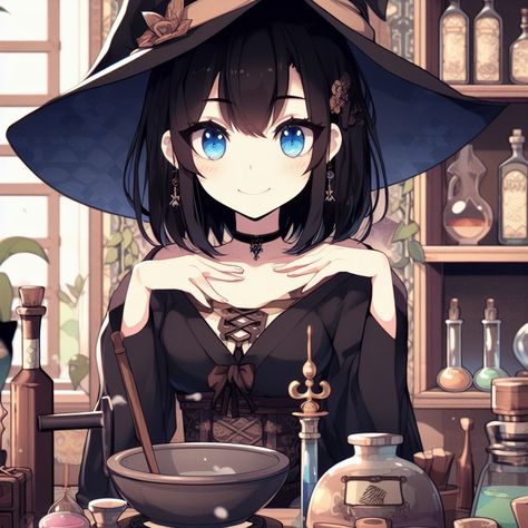 #anime #witch #cadı #animewitch #sweetgril #coolgirl Witch Anime Pfp, Anime Witch Pfp, Anime Witch Art, Cute Anime Witch, Anime Witches, Witch Anime, Goth Anime, Mood Bored, Witch Drawing