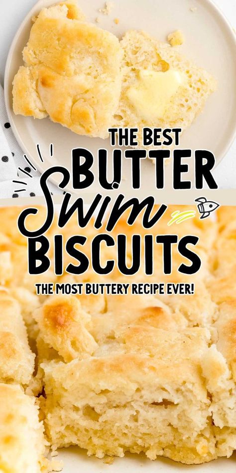 Our butter swim biscuits are baked in a pool of melted butter, making them unbelievably moist and delicious. Butter Swim Biscuits I Am Baker, Biscuits Baked In Butter, Butter Swim Busicuts, Food Network Butter Swim Biscuits, Butter Swim Biscuit Recipe, Floating Butter Biscuits, Small Batch Butter Swim Biscuits, Biscuits Swimming In Butter, Swimming Butter Biscuits